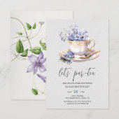 Let's Par-Tea ティーパーティーのご招待 招待状 (正面/裏面)