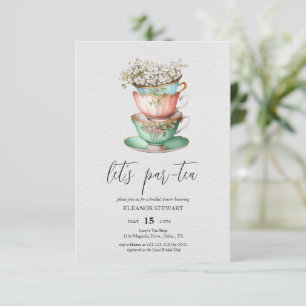 Let's Par-Tea ティーパーティーのご招待 招待状