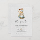 Let's Par-Tea ティーパーティーへのご招待 招待状 (正面/裏面)