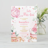 Let's Par-tea Birthday Tea Party Invitation 招待状 (スタンド正面)