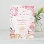 Let's Par-tea Birthday Tea Party Invitation 招待状 (スタンド正面)