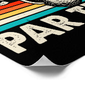 Let's Par Tee Funny Golf Pun Dad Party Golfer Fath ポスター (角)