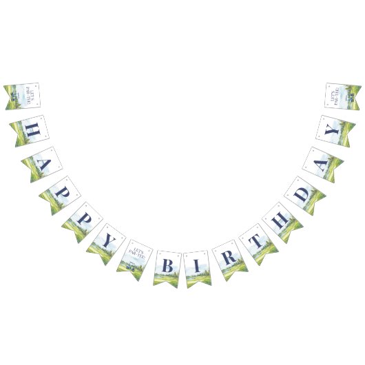 Let's Par-Tee Golf Any Age Birthday バンティングフラッグ (全)