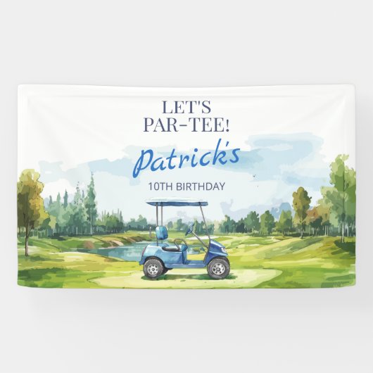 Let's Par-Tee Golf Any Age Birthday 横断幕 (横)