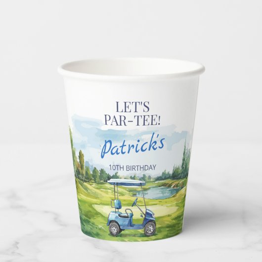 Let's Par-Tee Golf Any Age Birthday 紙コップ (裏面)