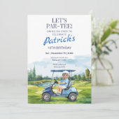 Let's Par-Tee Golf Any Age Birthday Photo Invite 招待状 (スタンド正面)