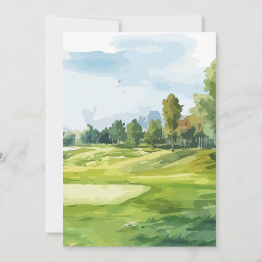 Let's Par-Tee Golf Any Age Birthday Photo Invite 招待状 (裏面)