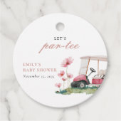 Let's Par-tee Golf Baby Shower フェイバータグ (正面)
