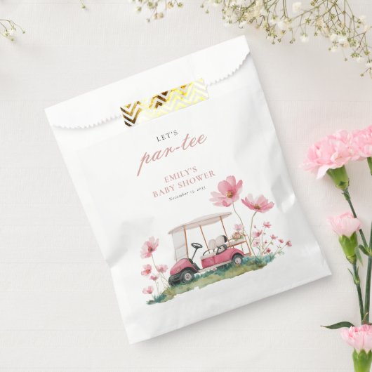 Let's Par-tee Golf Baby Shower フェイバーバッグ (封をした状態)