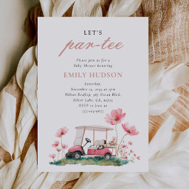 Let's Par-tee Golf Baby Shower 招待状