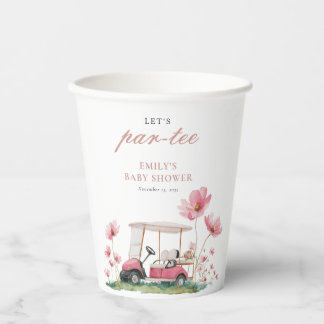 Let's Par-tee Golf Baby Shower 紙コップ