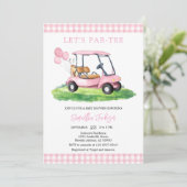 Let's Par-tee Golf Baby Shower Invitation 招待状 (スタンド正面)
