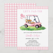 Let's Par-tee Golf Baby Shower Invitation 招待状 (正面/裏面)