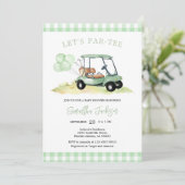 Let's Par-tee Golf Baby Shower Invitation 招待状 (スタンド正面)