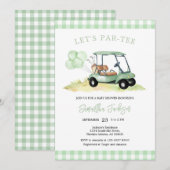 Let's Par-tee Golf Baby Shower Invitation 招待状 (正面/裏面)