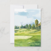 Let's Par-Tee Golf Birthday Pink サンキューカード (裏面)