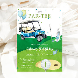 Let's Par-tee Golf Boy 1st Birthday Invitati 招待状