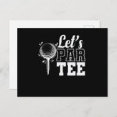 Let's Par Tee Golf Trendsport Abschlag Golfschläge ポストカード (正面/裏面)