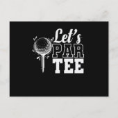 Let's Par Tee Golf Trendsport Abschlag Golfschläge ポストカード (正面)