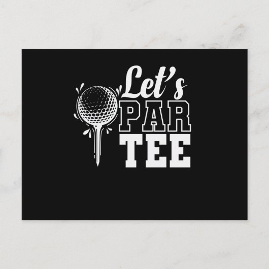 Let's Par Tee Golf Trendsport Abschlag Golfschläge ポストカード (正面)