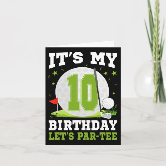 Let's Par-tee It's My 10th Birthday Golf Lover 10 カード (正面)