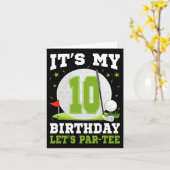 Let's Par-tee It's My 10th Birthday Golf Lover 10 カード (黄色い花)