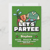 Lets Partee - Golf Birthday Invitation 招待状 (正面)