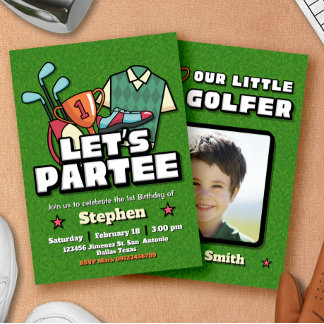 Lets Partee - Golf Birthday Invitation 招待状