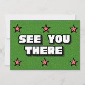 Lets Partee - Golf Birthday with Photo Landscape 招待状 (裏面)