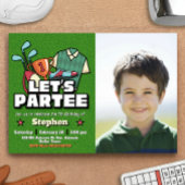 Lets Partee - Golf Birthday with Photo Landscape 招待状