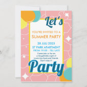 let's party 招待状 (正面)