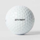"Let's Party!" 楽しいゴルフコースの結婚式の引出物 ゴルフボール (正面)