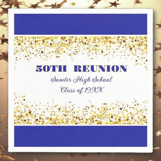 Let's Party! 50th Class Reunion custom スタンダードカクテルナプキン