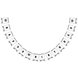 Let's Party Happy Dude Birthday バンティングフラッグ