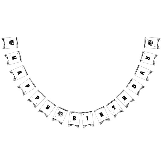 Let's Party Happy Dude Birthday バンティングフラッグ (全)