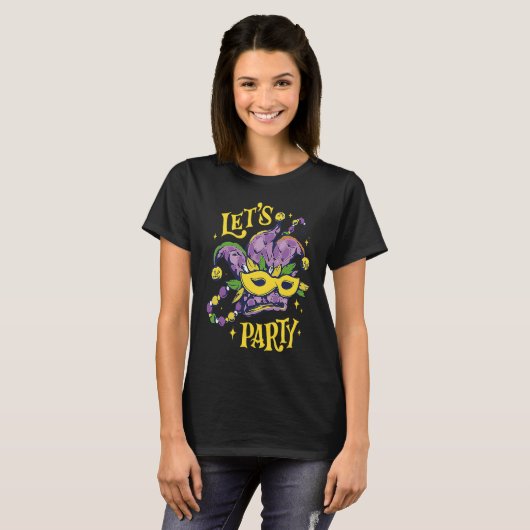 Let's Party Mardi Gras Party Parade Shenanigans Ca Tシャツ (正面フル)