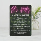 Let's Party Neon Boxwood Birthday 招待状 (スタンド正面)