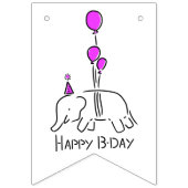 let's party! olifant バンティングフラッグ (第1の旗)