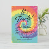 Let's Party, Pink Tie Dye birthday  招待状 (スタンド正面)