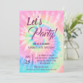 Let's Party, Pink Tie Dye birthday 招待状 (スタンド正面)
