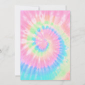 Let's Party, Pink Tie Dye birthday 招待状 (裏面)