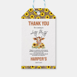 Let's Party Till the Cows Come Home 2nd Birthday ギフトタグ