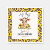 Let's Party Till the Cows Come Home 2nd Birthday スタンダードカクテルナプキン (正面)