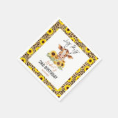 Let's Party Till the Cows Come Home 2nd Birthday スタンダードカクテルナプキン (角)