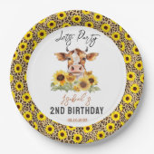 Let's Party Till the Cows Come Home 2nd Birthday ペーパープレート (正面)
