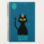 LET'S PARTY! - Tipsy Black Cat Planner プランナー手帳 (正面)