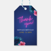 Let's Party - Tropical Birthday Woman ギフトタグ (正面)