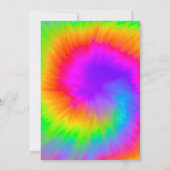 Let's Party Vibrant Tie Dye  birthday  招待状 (裏面)