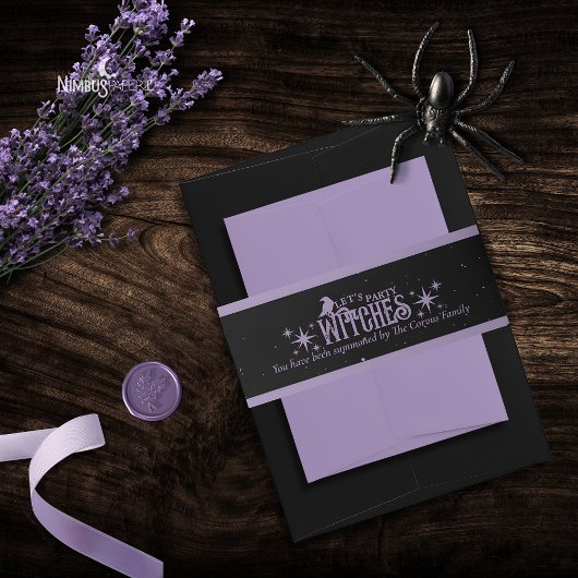 Let's Party Witches Halloween Belly Band 招待状ベリーバンド