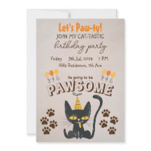 Let's Paw-ty! – かわいい黒猫誕生日帽子